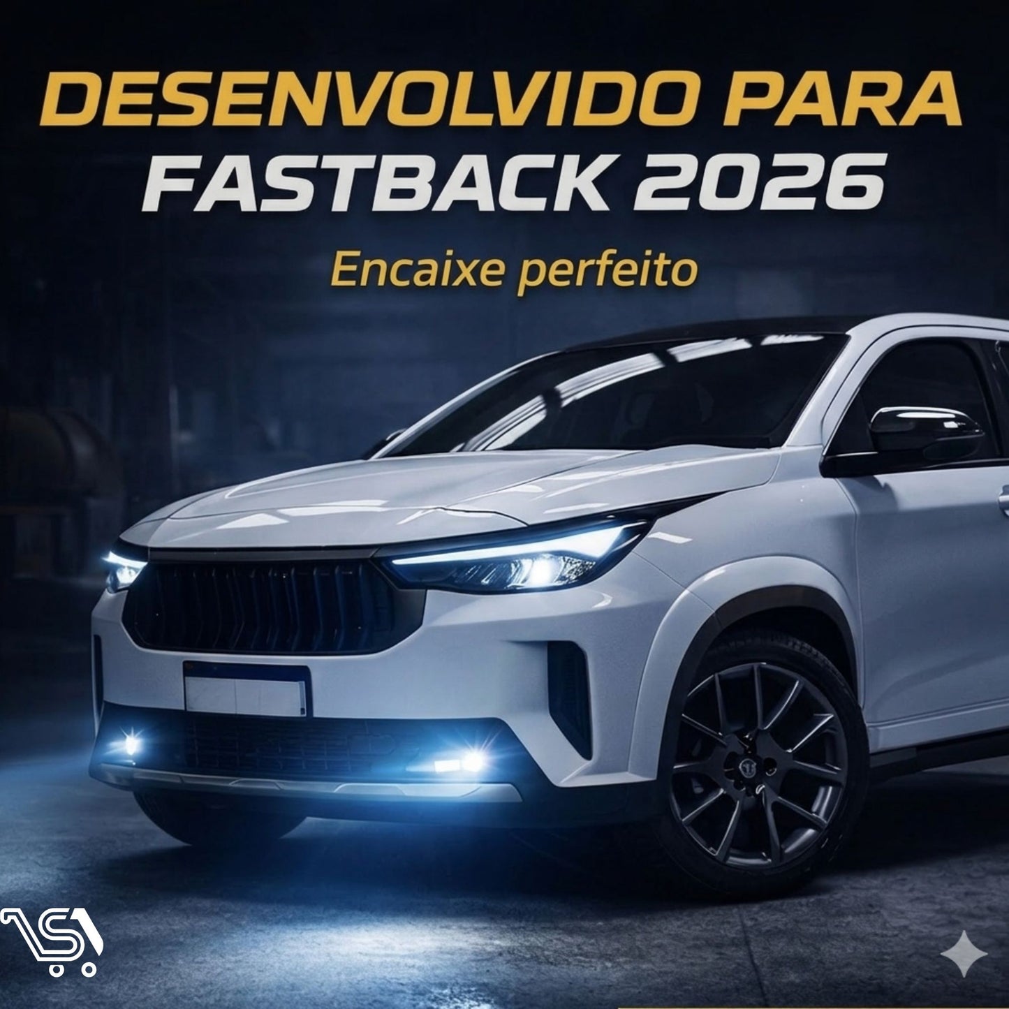Kit Farol Auxiliar LED Fiat Fastback 2026 + Botão Touch