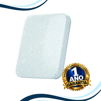 Plafon Led 30w-60w Sobrepor Multicor Quadrado 3 Cores 43x43 Bivolt