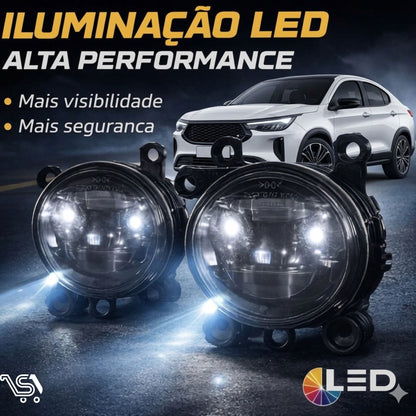 Kit Farol Auxiliar LED Fiat Fastback 2026 + Botão Touch