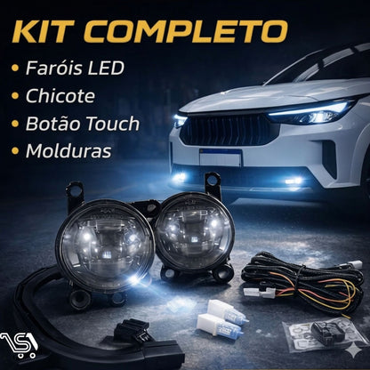 Kit Farol Auxiliar LED Fiat Fastback 2026 + Botão Touch